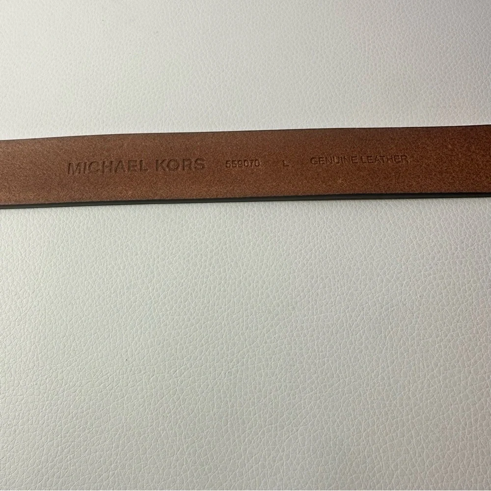 NEW Women’s Calvin Klein Adjustable Black Leather Belt Brushed Gold Buckle SZ XL